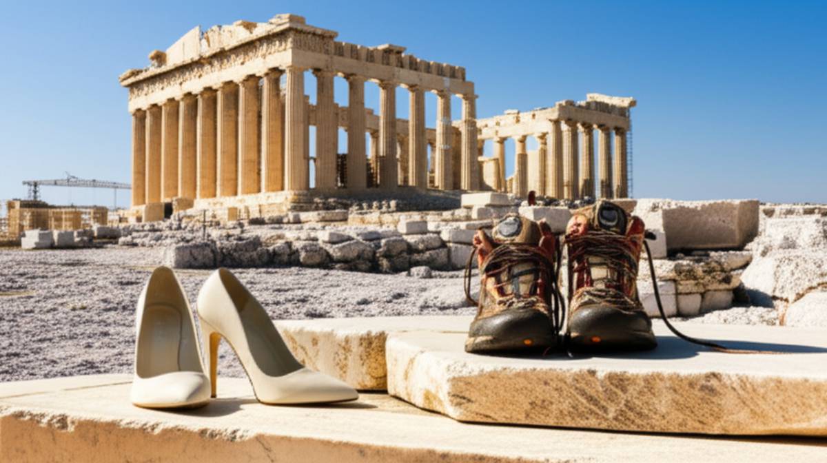 گردشگری | کفش ممنوعیت کفش پاشنه بلند در آکروپلیس (راهنمای بازدید)