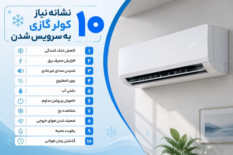 زمان سرویس کولر گازی